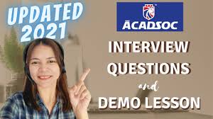 Acadsoc Initial Interview Get A Higher Chance To Pass With Sample Answers And Demo Class Youtube