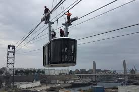 Premier téléphérique du genre en france. Brest A Installe La Premiere Cabine De Son Telepherique Urbain