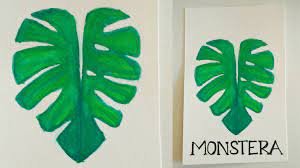 How to draw tropical leaves. Step By Step Guide On How To Draw Paint Monstera Leaf