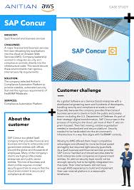 Sap concur simplifies travel, expense and invoice management for total visibility and greater control. Sap Concur Case Study Anitian