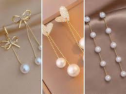 مدل گوشواره آویز مرواریدی | استایل مدرن و خاص با مروارید