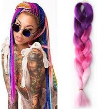 Synthetic and human hair extension sales are final and cannot be. 24inch Ombre Purple To Pink Kanekalon Synthetic Jumbo Braiding Hair Extensions 6939033930401 Ebay