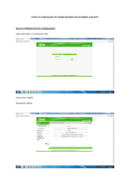 Nov 18, 2016 · the default zte f660 router username is: Steps To Configure Zte H108n Modem For Internet And Manualzz