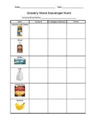 This Is A Scavenger Hunt Worksheet I Created For My Students Community Based Instruction Trip To The Grocery Store Great Scavenger Hunt Grocery Grocery Store