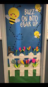 Classroom Door Door Decoration Spring Door Decoration Buzz On In Bees Bee Flowers School Door Decorations Spring Classroom Door Door Decorations Classroom
