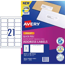 25″ a 14″ ol982 2 product labels per list. Avery Quick Peel Address Inkjet Labels J8160 21 Per Sheet 50 Sheets Officemax Nz