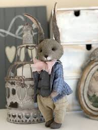 Ooak Vintage Style Bunny Teddy Rabbit For Adults Collectors Etsy Handmade Teddy Handmade Stuffed Toys Bunny Decor