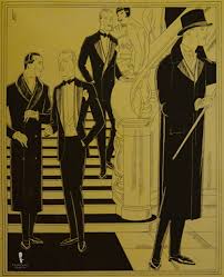 1920s men's evening wear history: Jazz Age Tuxedo 1920s
