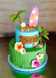 Birthday Cake For Himanshi Surfer Themed 2nd Birthday Cake Luau Birthday Cakes Hawaiian Birthday Cakes Hawaiian Cake