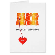 Birthday Greetings In Spanish Language Spanish Birthday Personalized Name Amor Card Zazzle Com Personalized Birthday Birthday Cards
