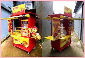 Gerobak Friedchicken Unik Gerobak Dorong Kemasan Produk Desain