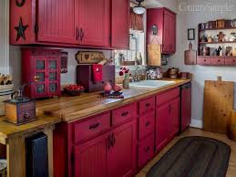 Here's a collection of 28 kitchens with red cabinets. Image May Contain Kitchen And Indoor Red Kitchen Cabinets Rustic Kitchen Country Kitchen