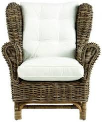 Kai Wingback Chair Wicker Lounge Chair Rattan Armchair Rattan Lounge Chair Wingback Indoor Wicker Furniture Wicker Lounge Chair Rattan Lounge Chair