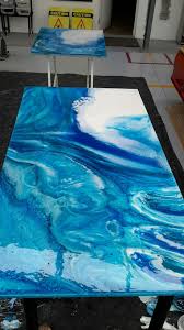 Resin Art Crashing Waves Just After Pouring 2017 Les Alford Resin Art Resin Crafts Resin Artwork