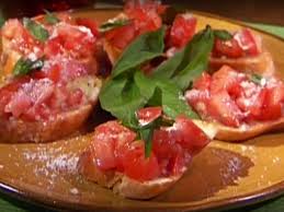 Grilled scallions add a smoky, tart bite, while a mixture. Tomato And Anchovy Bruschetta Emeril Lagasse Food Network Food Network Recipes Recipes Food