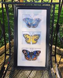 Vintage Butterfly Print, Yellow Butterfly Print, Christmas Gift for Her,  Christmas Gift for Mom, Handmade Artwork Print, Small Butterfly Art