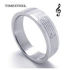 Music Musical Note Ring For Men Fashion 316l Stainless Steel Rings Free Shipping Mens Rings Fashion Rings For Men Stainless Steel Rings