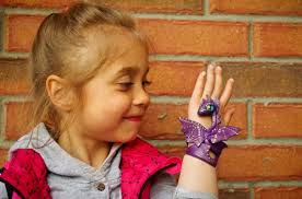 Handmade Leather Bracelet. Fantasy Dragon Cuff , Pink Adjustable Leather  Dragon Bracelet, for Kids, for Girl, Boy Cosplay Gothic Bracelet.