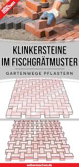 So Verlegst Du Klinkerpflaster Im Fischgratmuster Auf Deiner Terrasse Klinker Pflaster Klinker Pflastermuster