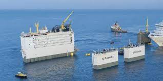 Boka vanguard lastet med prosessplattformdekket til johan sverdrup. Vista