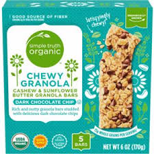 Is Simple Truth Organic Dark Chocolate Chip Chewy Granola Bar Keto Sure Keto The Food Database For Keto