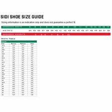 Sidi Size Chart Cycling S