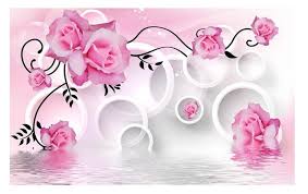 Cheap Pink Rose Wallpaper Buy Quality Mural Wallpaper 3d Directly From China Roses Wallpaper Suppl Flower Iphone Wallpaper 3d Wall Murals 3d Wallpaper Texture
