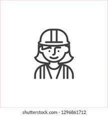 Copy the emoji 👷‍♀️ in the press. Woman Construction Worker Icon In Emoji Style