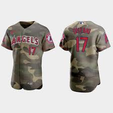 Shohei ohtani nippon ham fighters youth baseball jersey size 110. Angels Shohei Ohtani Jersey Armed Forces Day Camo