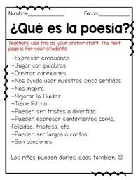 Poetry Helpers For First Grade In Spanish Spanish Teaching Resources Spanish Lessons For Kids Spanish Writing