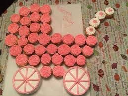 Baby Carriage Pull Apart Cake Baby Shower Cupcake Cake Baby Shower Cupcakes For Girls Baby Shower Cupcakes