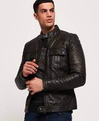 Superdry Endurance Moto X Leather Jacket Leather Jacket Leather Jeans Men Leather Jacket Details