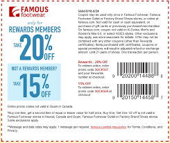 Maybe you would like to learn more about one of these? Pinned August 23rd 15 Off At Famous Footwear Or Online Via Promo Code Socks54 Coupon Via The Coupons Famous Footwear Free Printable Coupons Print Coupons
