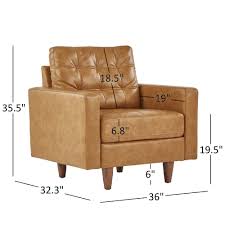 Pull up a chair—the chicest chair in the dorm, that is. Odin Caramel Leather Gel Accent Chair By Inspire Q Modern On Sale Overstock 19684746
