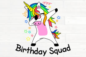 Download Unicorn Dabbing Birthday Squad Dab Dance Svg Cutting File Png Sublimation