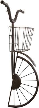 3 tier metal plant stand garden planter holder flower bicycle shape shelf rack. Amazon Com Creative Co Op Da6000 Iron Bike Shape Wall Decor With Basket Rust Home Kitchen