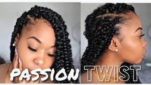 How To Easy Passion Twist Using Rubber Band Method Step By Step Beginner Friendly Kinzey Rae Twist Hairstyles Natural Hair Styles Twist Braid Hairstyles
