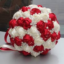 Matching wedding bouquet packages with boutonnieres, corsages, & bridal bouquets. Wifelai A Ramos De Novia Burgundy Artificial Flower Bridesmaid Wedding Spunkyz Fashion
