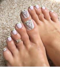And we promise to supply you with fun ideas! White Nail Polish With Stone Toe Nail Art Easy Toe Nail Designs Toe Nails Long Toenails