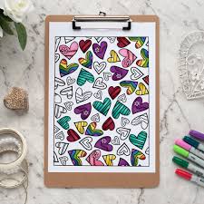 Enjoy this printable coloring book of 20 sacred heart coloring sheets for kids and adults. Hearts Coloring Page Sarah Renae Clark Coloring Book Artist And Designer