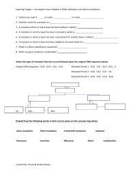 Again, this causes the entire reading. Mutations Worksheet Answer Key Part 1