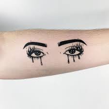 Inspired Eyes Of Billieeilish Swipe For It Tattoodo Onlyblackart Parloiruk Onlyblacktattoos Bla Eye Tattoo Body Art Tattoos Tattoo Illustration