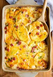 Sarah bakes her deliciously refined simple scalloped potatoes with very few ingredients that your guests are sure to love. Scalloped Potatoes And Ham The Cozy Cook