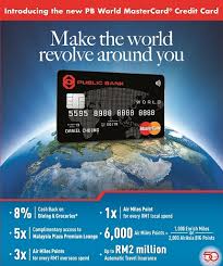 Here the top 10 best travel credit card malaysia, which can earn points and enjoy many you can choose any travel credit card to take care of your daily needs as well as travel requirements. Public Bank Credit Card Promotion Pb World Mastercard Credit Card