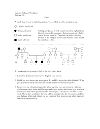In a pedigree, a square represents a male. Pedigree Worksheet Interpreting A Human Pedigree Nidecmege