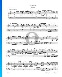 An instrumental piece composed of a series of variations, as a suite. Partita 1 Bwv 825 1 Praeludium Noten Piano Solo Pdf Download Streamen Oktav
