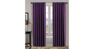 The trim of bedroom is white and the ceiling has a bit. 1 Pair Blockout Curtains Blackout Curtain Draperies For Living Room Bedroom Rod Pocket Top Soft Thick Window Drapes Multi Sizes Plum Purple Kogan Com