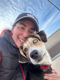 Our Miss Sugar, a Golden Retriever/Pyrenees hybrid, is seven years old  today. She came to our fur-ever home January 2016 from Golden Huggs Rescue  by way of Tennessee, Mama Cindy Thrasher's Kentucky