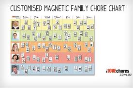 customised magnetic family chore chart with 150 magnets