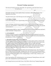 There's many options for people who want to learn about personal training. Training Services Agreement Template Printable Personal Training Personal Training Business Contract Template